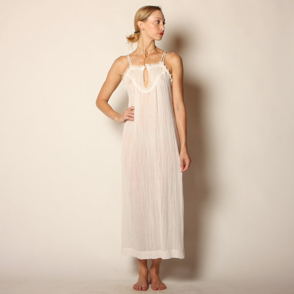 Vintage 70's Christian Dior Victorian Gauze Slip Dress Opal Pineapple Vintage 70's Christian Dior Victorian Gauze Slip Dress Opal Pineapple