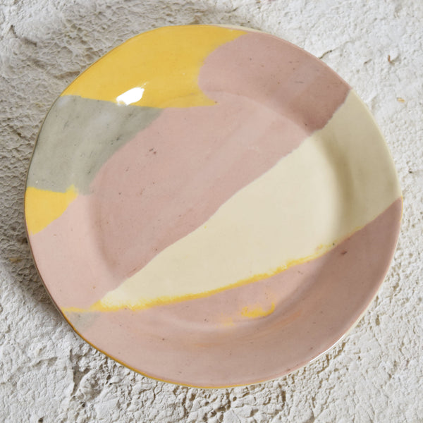 Abstract Blush + Cream Small Plate