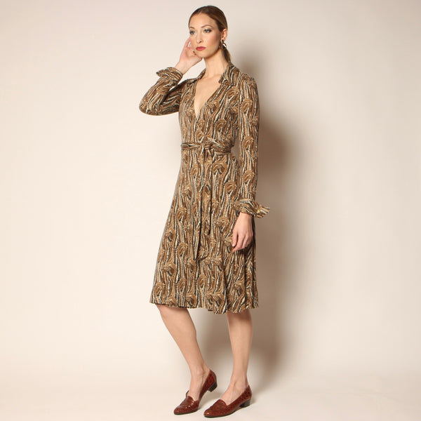 Vintage 70's Diane Von Furstenberg Italy Marbled Swirl Wrap Dress Opal Pineapple Vintage 70's Diane Von Furstenberg Italy Marbled Swirl Wrap Dress Opal Pineapple