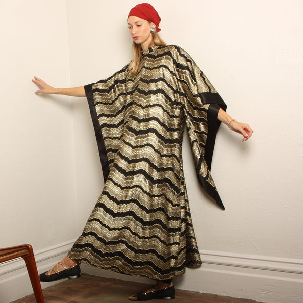 Vintage 60's Georgie Keyloun Metallic Caftan Opal Pineapple Vintage 60's Georgie Keyloun Metallic Caftan Opal Pineapple
