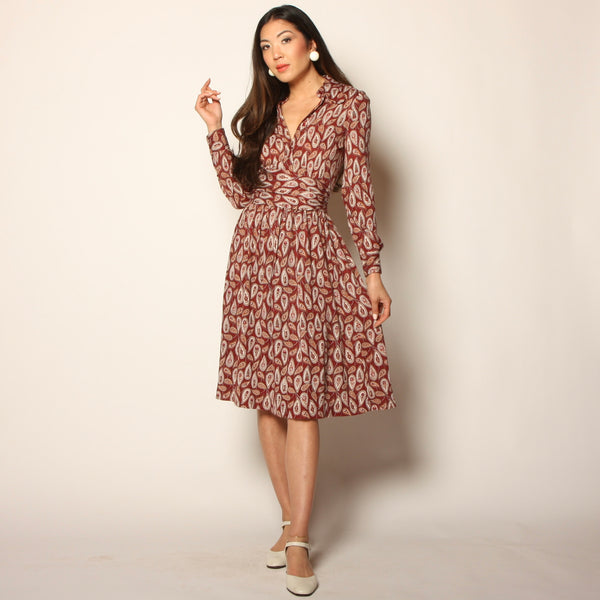 Vintage 70's Diane Von Furstenberg Italy Paisley Dress