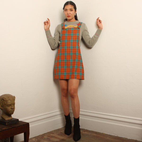 Vintage 90's Sisley Italy Spice Wool Jumper Dress Opal Pineapple Vintage 90's Sisley Italy Spice Wool Jumper Dress Opal Pineapple