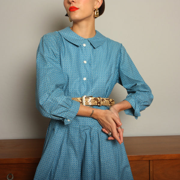 Vintage Handmade Calico Cotton Prairie Dress Opal Pineapple Vintage Handmade Calico Cotton Prairie Dress Opal Pineapple