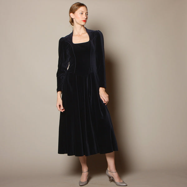 Vintage 80's Laura Ashley Midnight Velvet Medieval Dress Opal Pineapple Vintage 80's Laura Ashley Midnight Velvet Medieval Dress Opal Pineapple