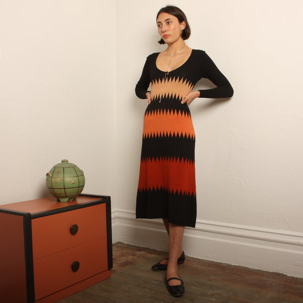 santana knit dress Reformation Santana Knit Dress In Mole