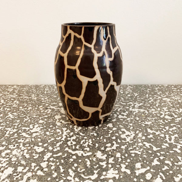 Brown + Cream Giraffe Vase