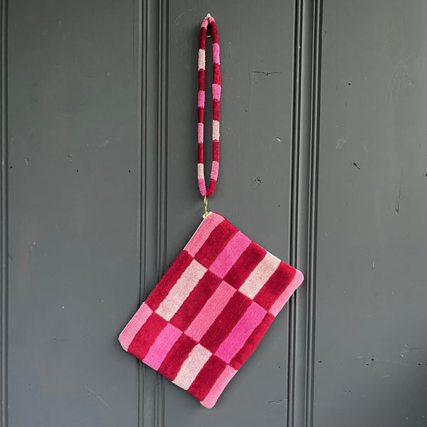 70's Sears Geometric Towel Shoulder Strap Clutch Bag