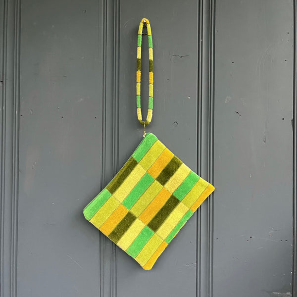 70's Sears Geometric Towel Shoulder Strap Clutch Bag