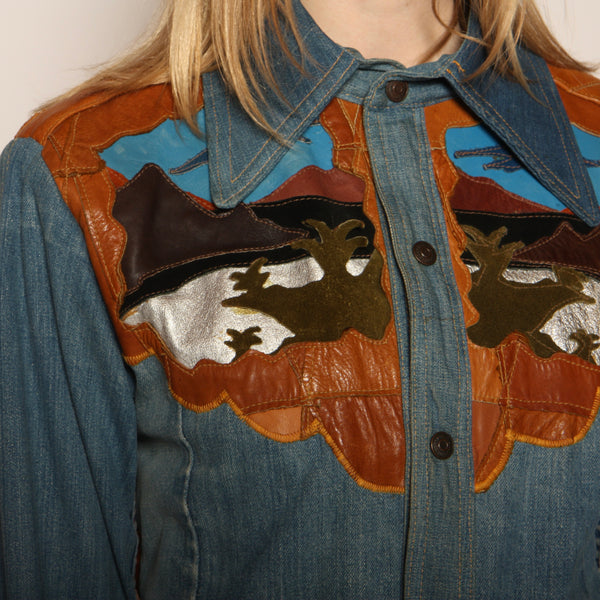 Vintage 70's Antonio Guiseppe Patchwork Leather Lion Jacket