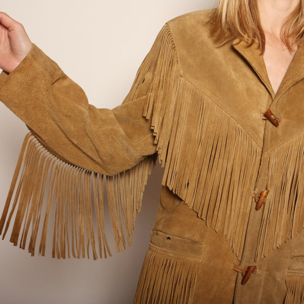 Vintage 70's Hein Gericke Fringed Suede Leather Jacket