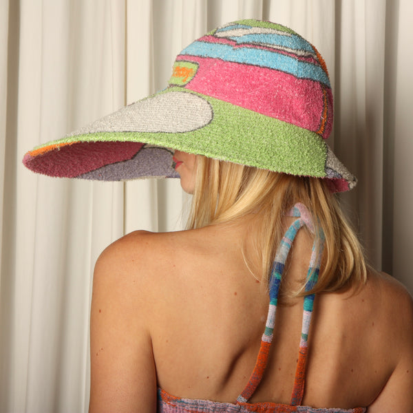 70's Peter Max Towel Avant-Garde Sun Hat