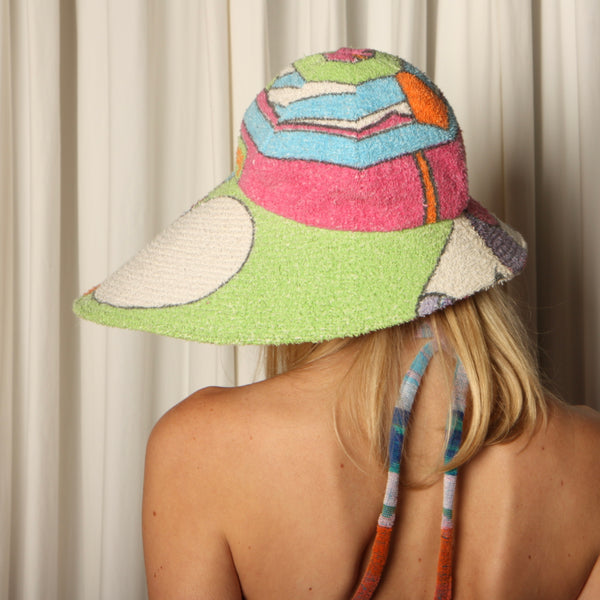 70's Peter Max Towel Avant-Garde Sun Hat