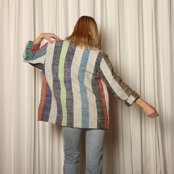 Ooak GLOR Vintage Moroccan Woven Blanket Chore Jacket