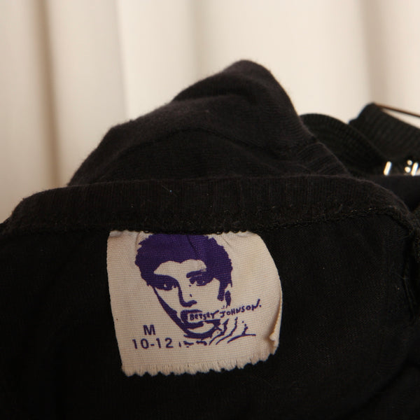 Vintage 80's Betsey Johnson Punk Face Knit Jumpsuit