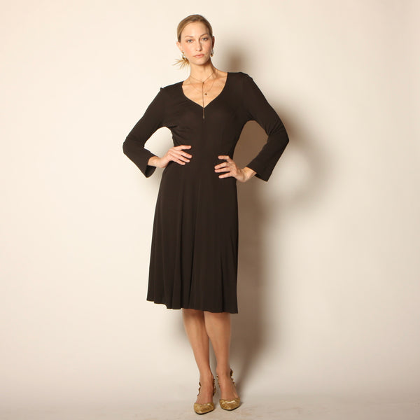 Vintage 70's Jean Muir Crepe Jersey Midi Dress