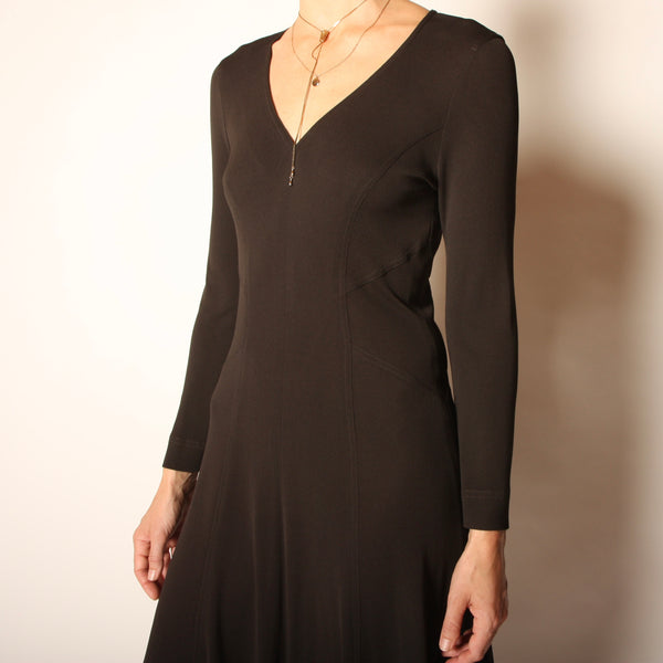 Vintage 70's Jean Muir Crepe Jersey Midi Dress