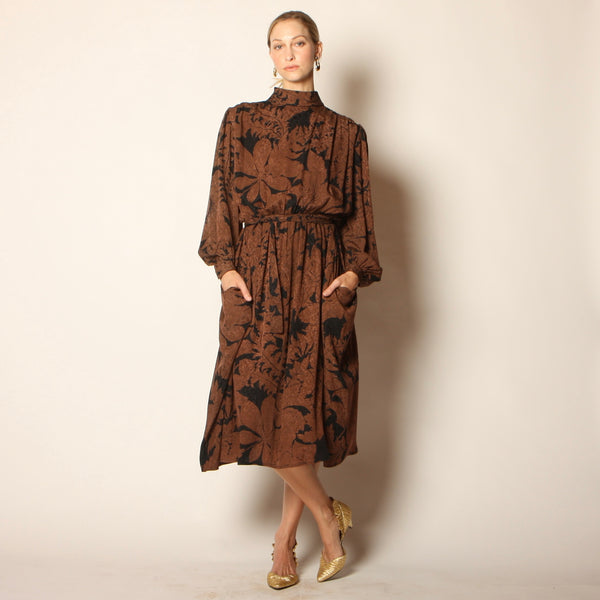 Vintage 80's Ungaro Parallele Avant-Garde Silk Cocoon Dress