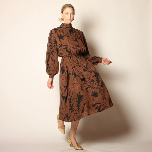 Vintage 80's Ungaro Parallele Avant-Garde Silk Cocoon Dress