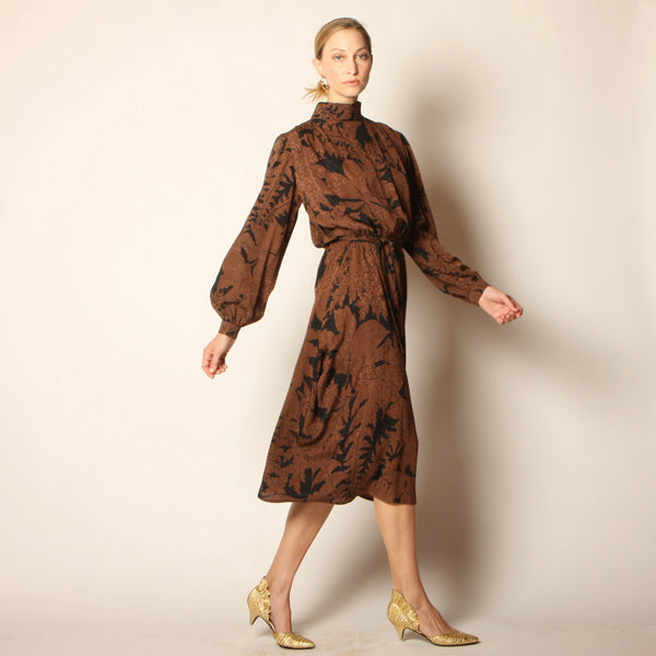 Vintage 80's Ungaro Parallele Avant-Garde Silk Cocoon Dress