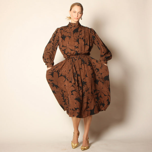 Vintage 80's Ungaro Parallele Avant-Garde Silk Cocoon Dress