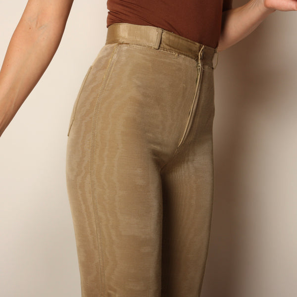 Vintage 70's Happy Legs Iridescent Woodgrain Pants