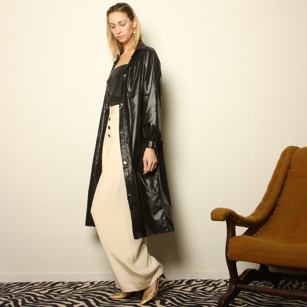 Vintage 80's Lloyd Allen Wet Look Rain Jacket