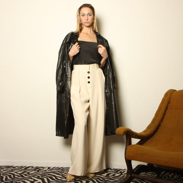 Vintage 80's Lloyd Allen Wet Look Rain Jacket