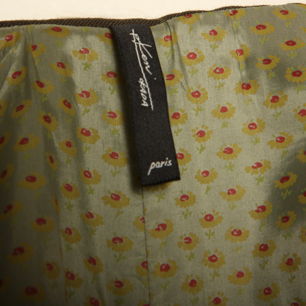 Ken Okada Paris Avant-Garde Asymmetric Wool/Linen Trench Coat