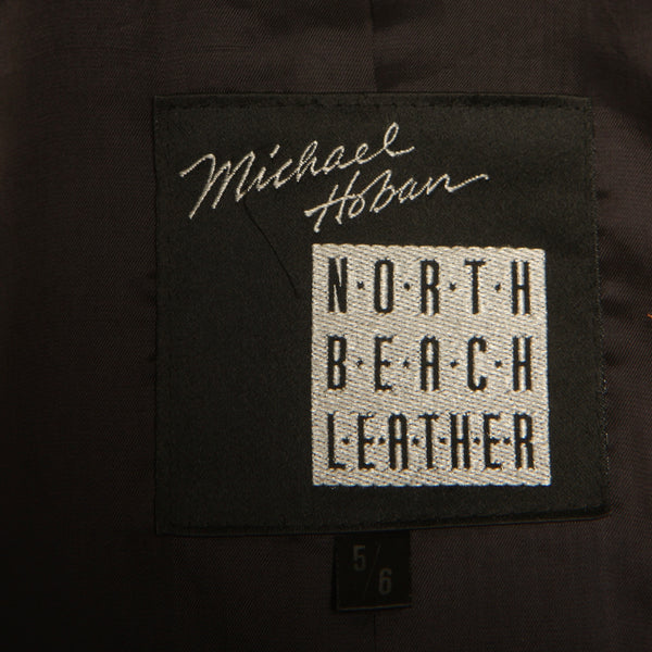 Vintage 90s Michael Hoban North Beach Leather Crop Jacket