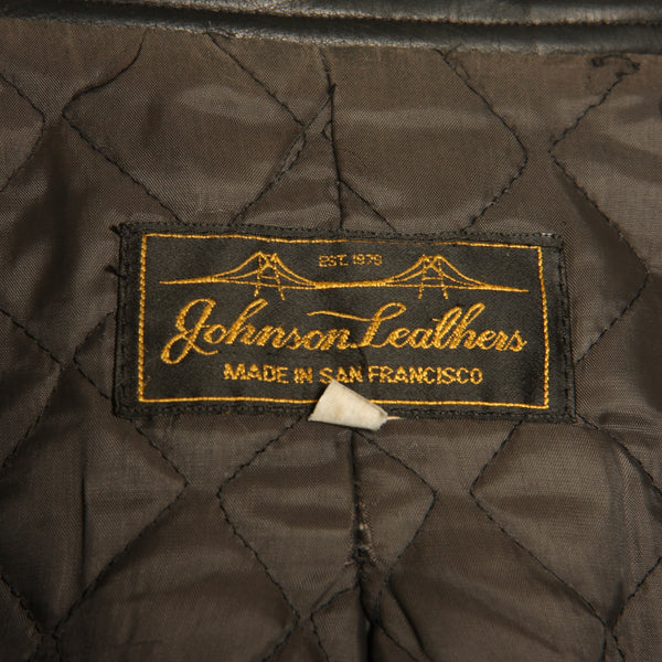 Vintage 80's Johnson Leathers Cafe Racer Jacket 38