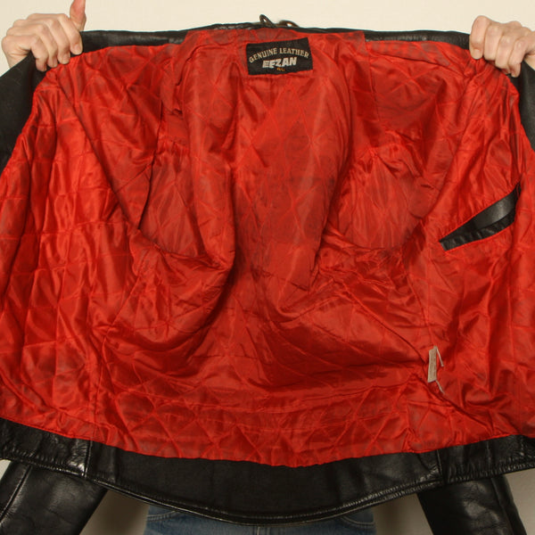 Vintage 90s Classic Distressed Leather Motorcycle Jacket