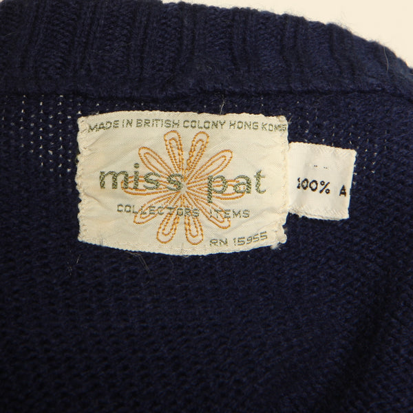 Vintage 60's Mod Trompe L'oeil Knit Sailor Sweater