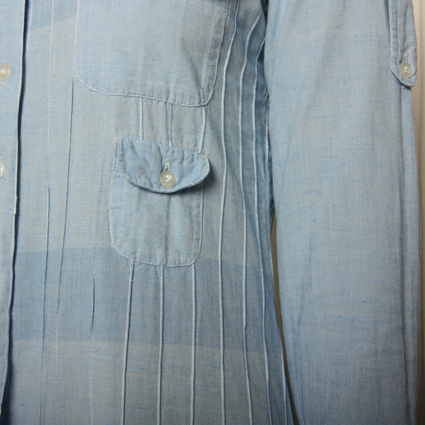 Vintage 70's Joseph Magnin India Cotton Pin-tuck Shirt Dress