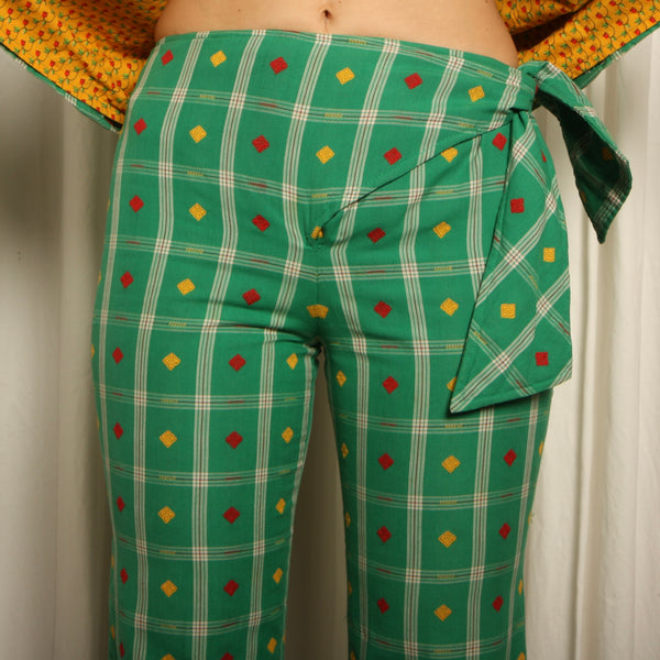 Vintage 70's Anne Klein Reversible Jacquard Pants + Jacket Set