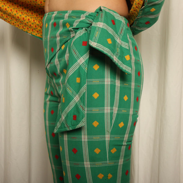 Vintage 70's Anne Klein Reversible Jacquard Pants + Jacket Set