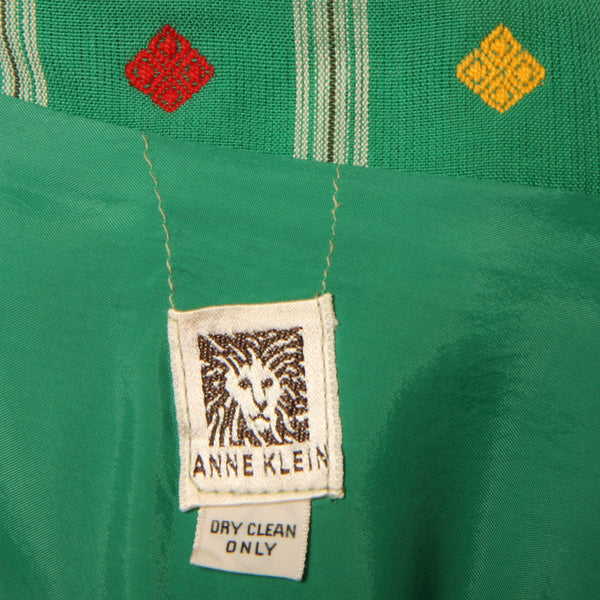 Vintage 70's Anne Klein Reversible Jacquard Pants + Jacket Set