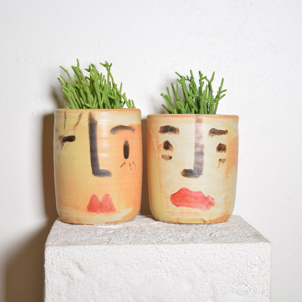 Hand Painted Morning After Makeup Face Planter