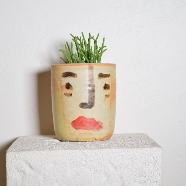 Hand Painted Morning After Makeup Face Planter