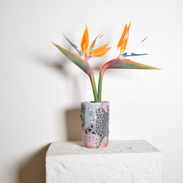 OOAK Textured Sunset Crawl Vase