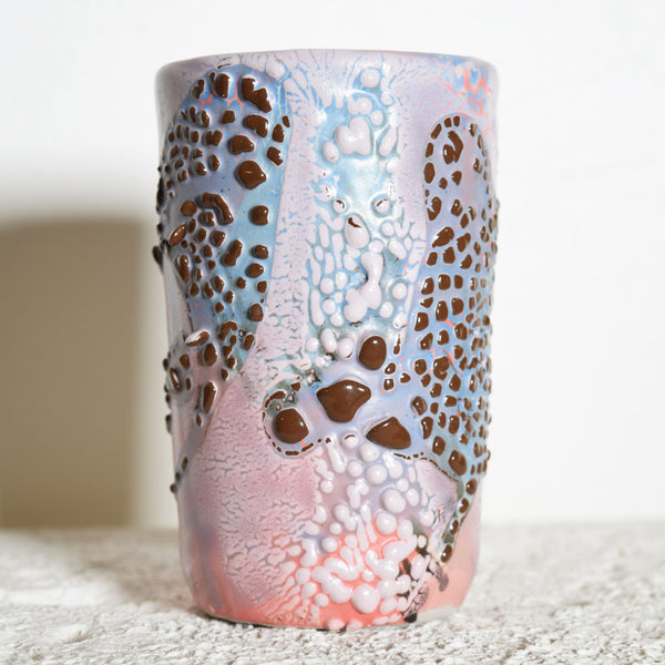 OOAK Textured Sunset Crawl Vase