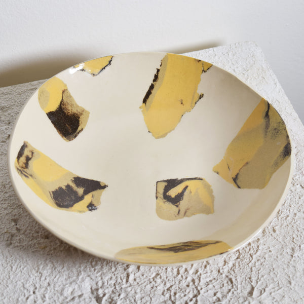 Inlaid Agate Shallow Bowl