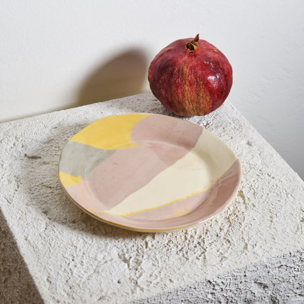 Abstract Blush + Cream Small Plate