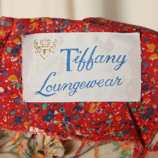 Vintage 70's Tiffany Loungewear Calico Sun Dress