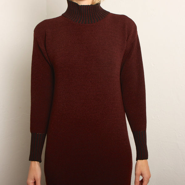 Vintage 80's Brenda Horan Oxblood Santana Knit Dress Opal Pineapple Vintage 80's Brenda Horan Oxblood Santana Knit Dress Opal Pineapple