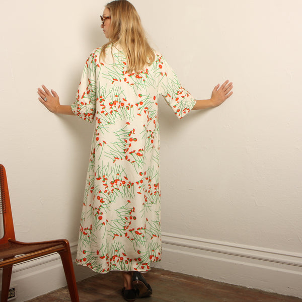 Poppies Silk Dress Petal and Pup Women's Midi Dress Poppies Silk Dress Petal and Pup Women's Midi Dress