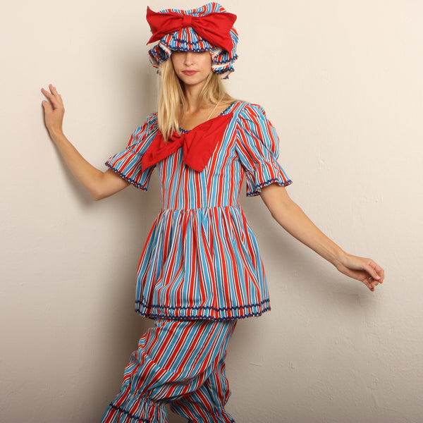 Vintage 50's Handmade Cotton Giant Bow Clown Costume