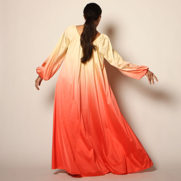 Vintage 60's Vanity Fair Draped Ombré Trapeze Gown