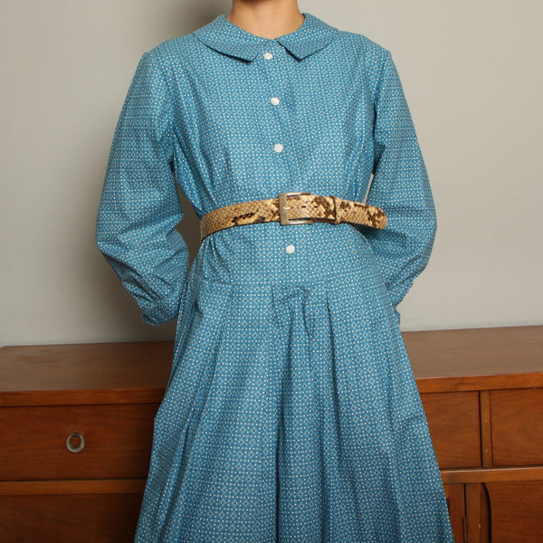 Vintage Handmade Calico Cotton Prairie Dress