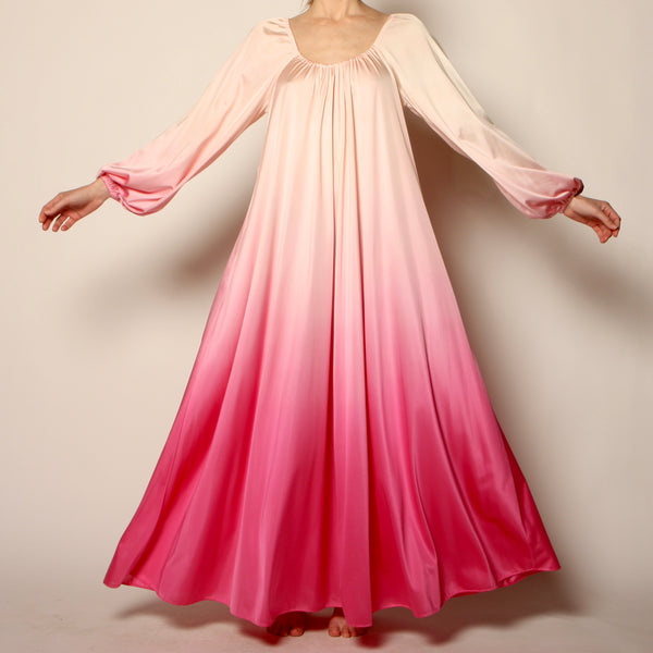 Vintage 60's Vanity Fair Draped Ombre Trapeze Gown
