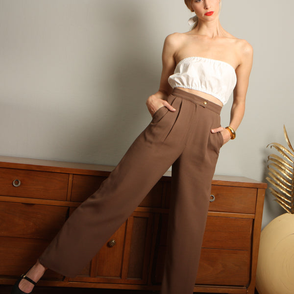 Vintage 80's Sonia Rykiel Mocha Trousers